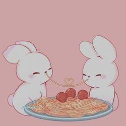 Two cute little bunnies♥'s cover